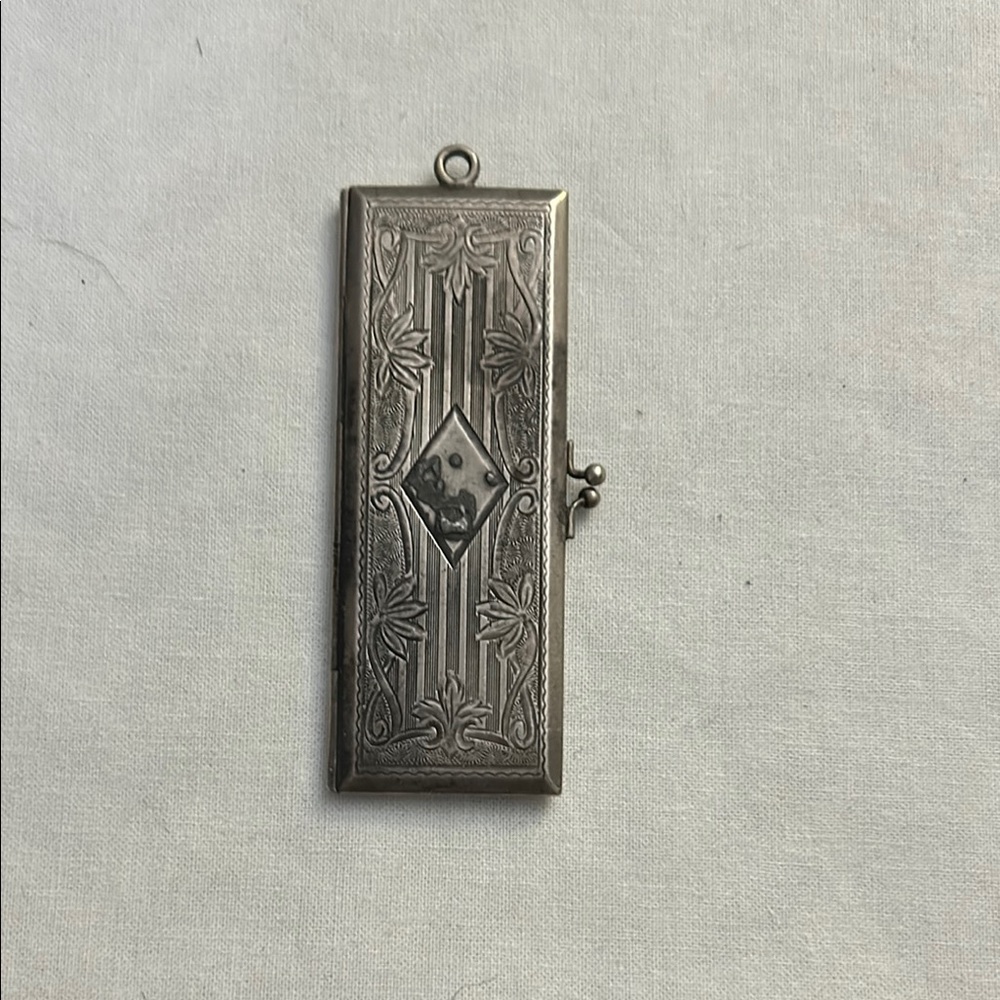 Elegant Silver Rectangular Locket